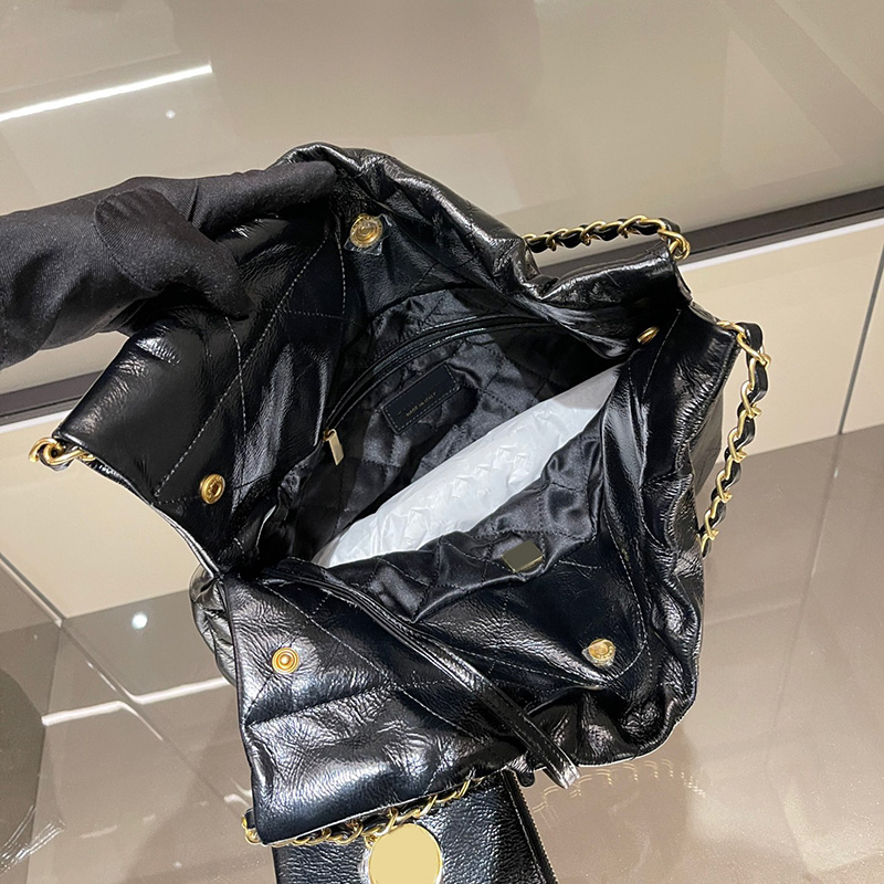 Классические женские стеганые покупки мешки с теляной кожей металлик фиолетовой черно -розовый белый/средний малый/средняя сумка с большими емкостью GHW Matelasse Chain Pocket 35 см/39 см.
