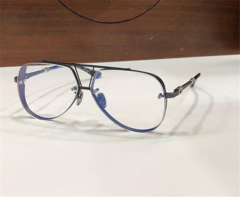 Nieuwe fashion design pilot metalen frame optische brillen 8155 retro eenvoudige en royale stijl high-end brillen met doos kan pres278d