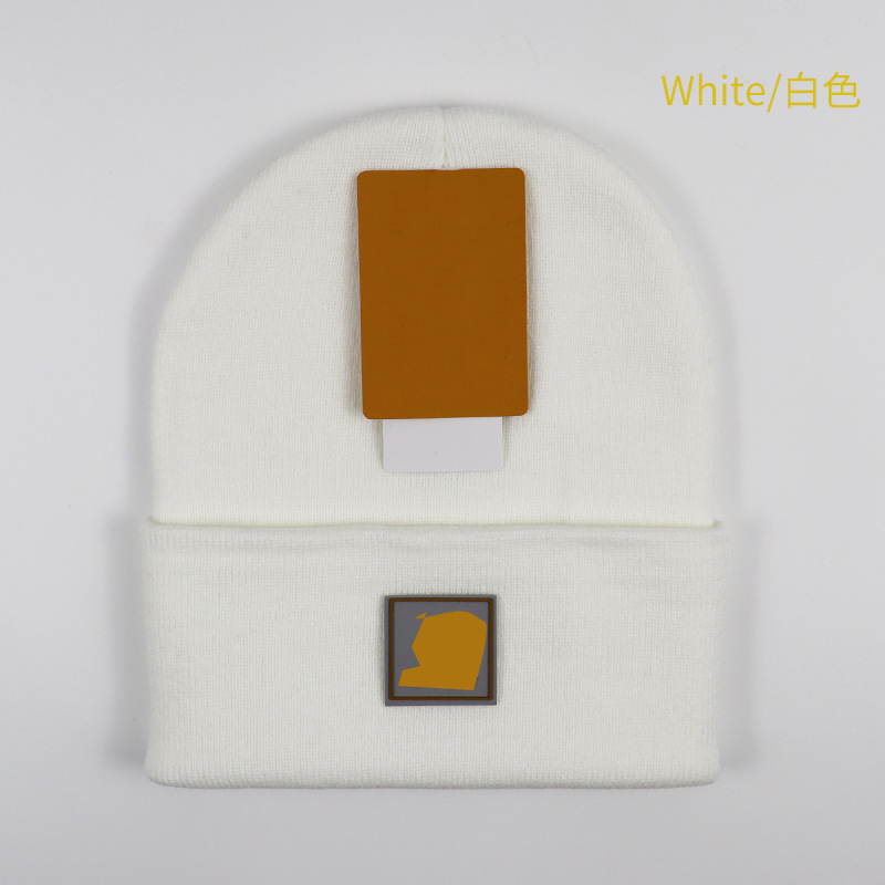 Bonnet d'hiver de marque pour hommes et femmes, bonnet chaud, européen et américain, Double couche en tricot plié, en laine, Hat278U