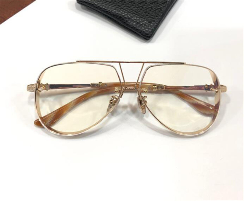 Nieuwe fashion design pilot metalen frame optische brillen 8155 retro eenvoudige en royale stijl high-end brillen met doos kan pres278d