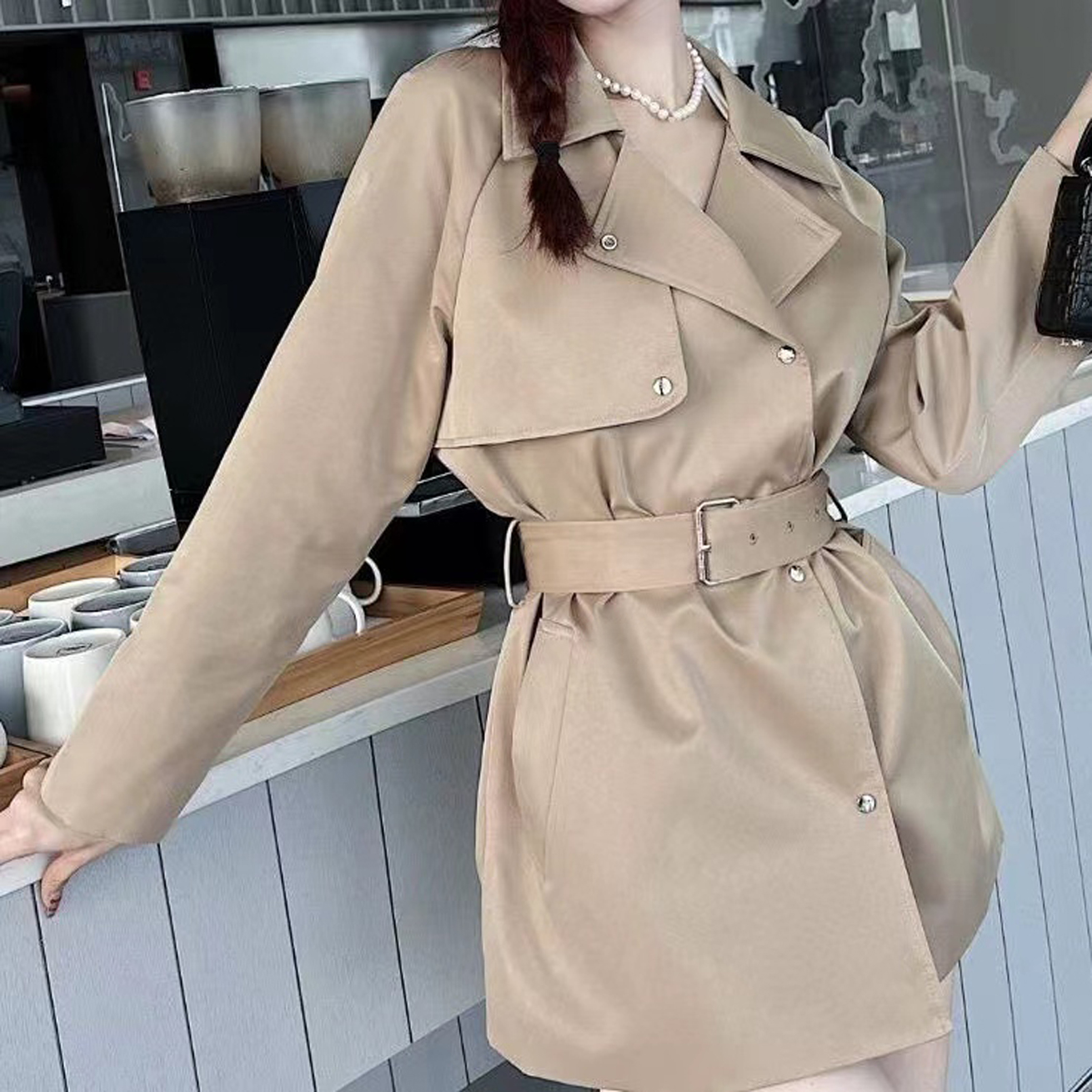 Autumn Womens Trench Coats Designer Luxury Women Windbreaker Body Letter Print Jacket Lous Belt Coat Female Long Trenchs Coat E8181