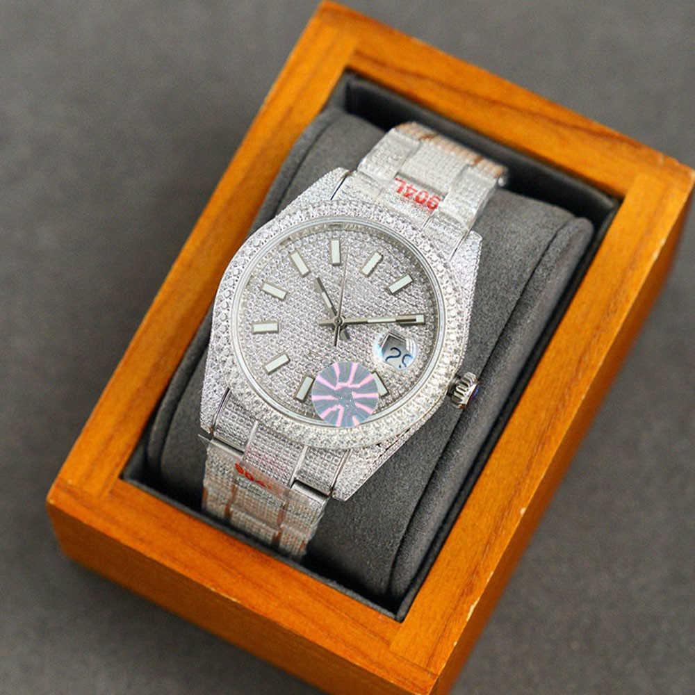 ساعة Wristwatches Diamond Watch Mens ساعة ميكانيكية أوتوماتيكية الساعة 40 مم مصنوعة من 904L Stainls Steel Montre DE256C