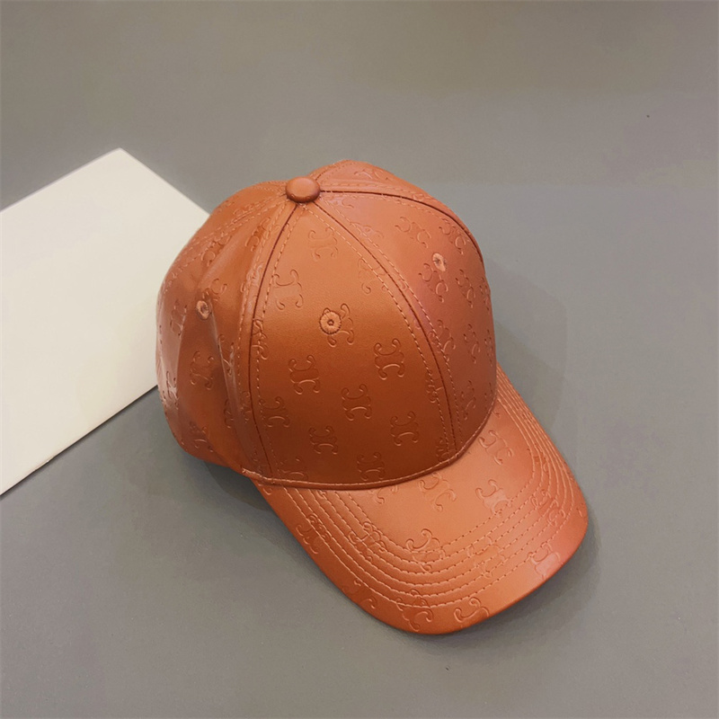 Designer kubek luksusowe czapki modowe unisex skórzana czapka baseballowa sportowe czapki piłki fajne Casquette Brown Snapback czarny sun hat1946