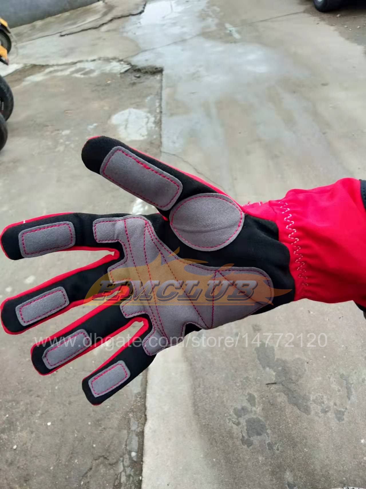 ST395 Kart-Auto-Handschuhe, Motorrad-Auto-Rennhandschuhe, Anti-Fall-Handschuh, Vollfinger-Touchscreen, Offroad-Handschuh, Herren Damen, Blau, Rot, Schwarz