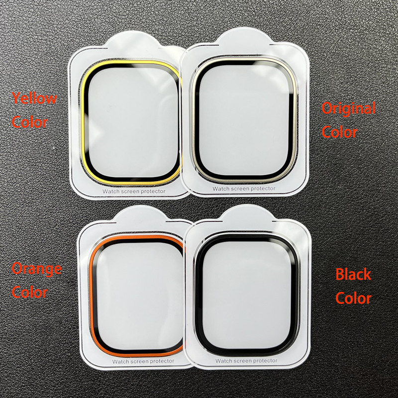 IWATCH 49mm Hempererat glassk￤rmskydd f￶r Apple Watch S8 Ultra 49mm Ultra-tunn metallelektropl￤terad f￤rg