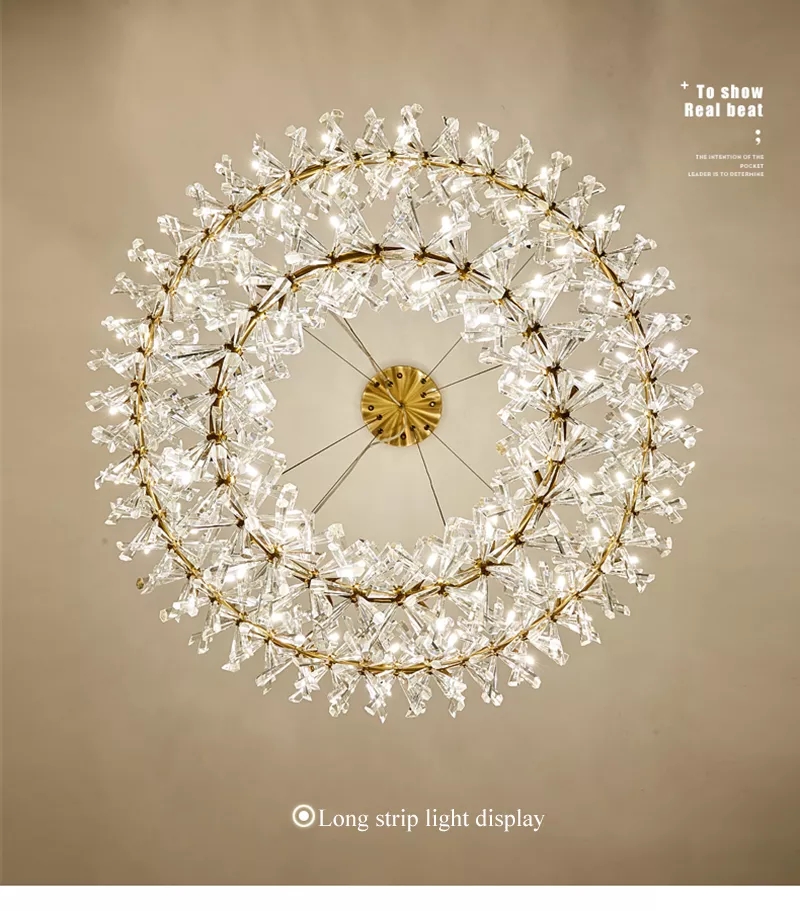 Lampe suspendue en cristal moderne lustre LED pour salle à manger salon décor à la maison Suspension pendentif luminaire