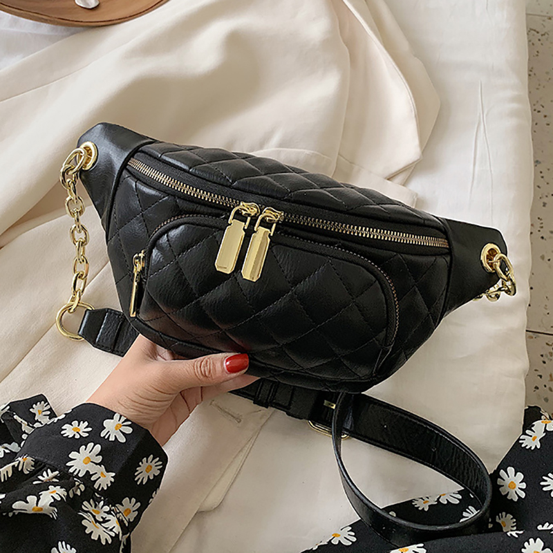 Women Bags Designer handbag Fashion Waist Bag Pu Leather Shoulder Crossbody Handbags Classic Black Totes