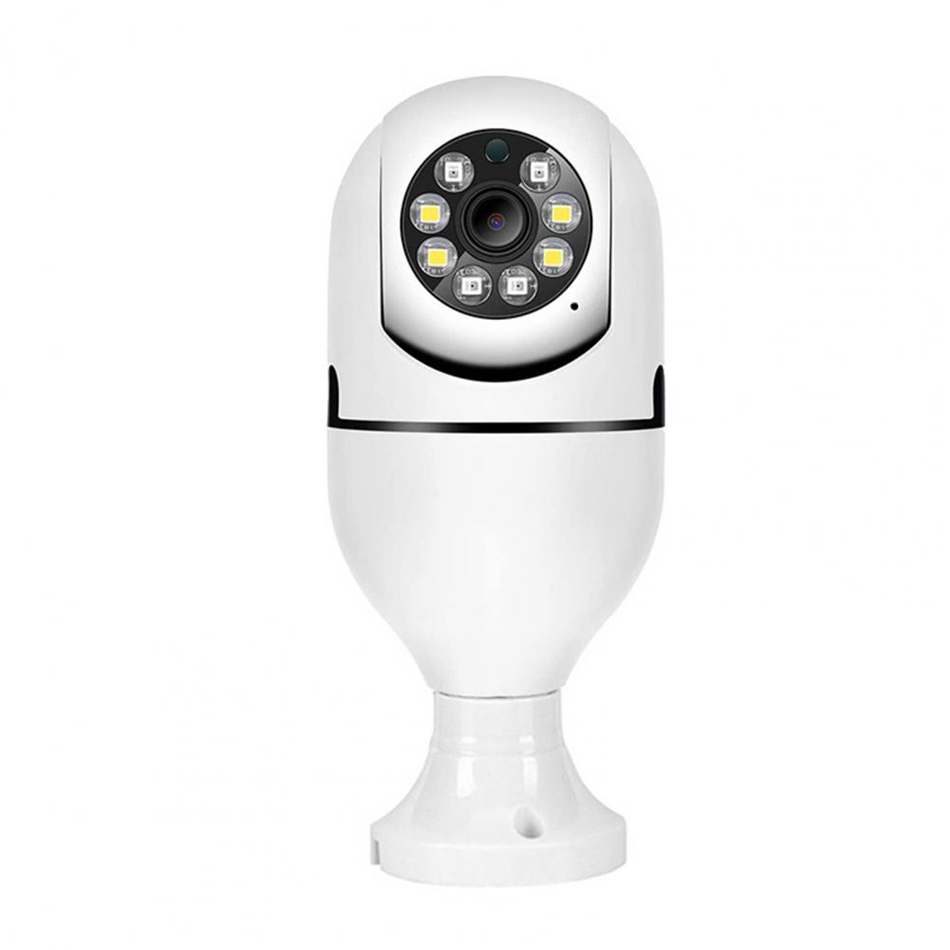 A6 E27 BULB Wireless WiFi Surveillance Camera Night Vision Full Color Automatisch menselijk tracking Panoramische indoor beveiligingsmonitor