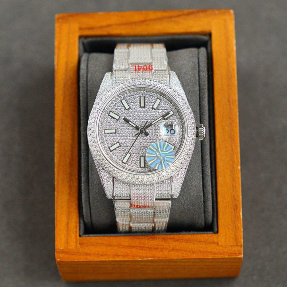 ساعة Wristwatches Diamond Watch Mens ساعة ميكانيكية أوتوماتيكية الساعة 40 مم مصنوعة من 904L Stainls Steel Montre DE256C