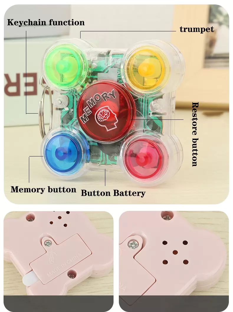 Fidget Toy Cube Memory Game Machine Training Hand Brain Creative Flash Sound Effect Children Interactive Education D81