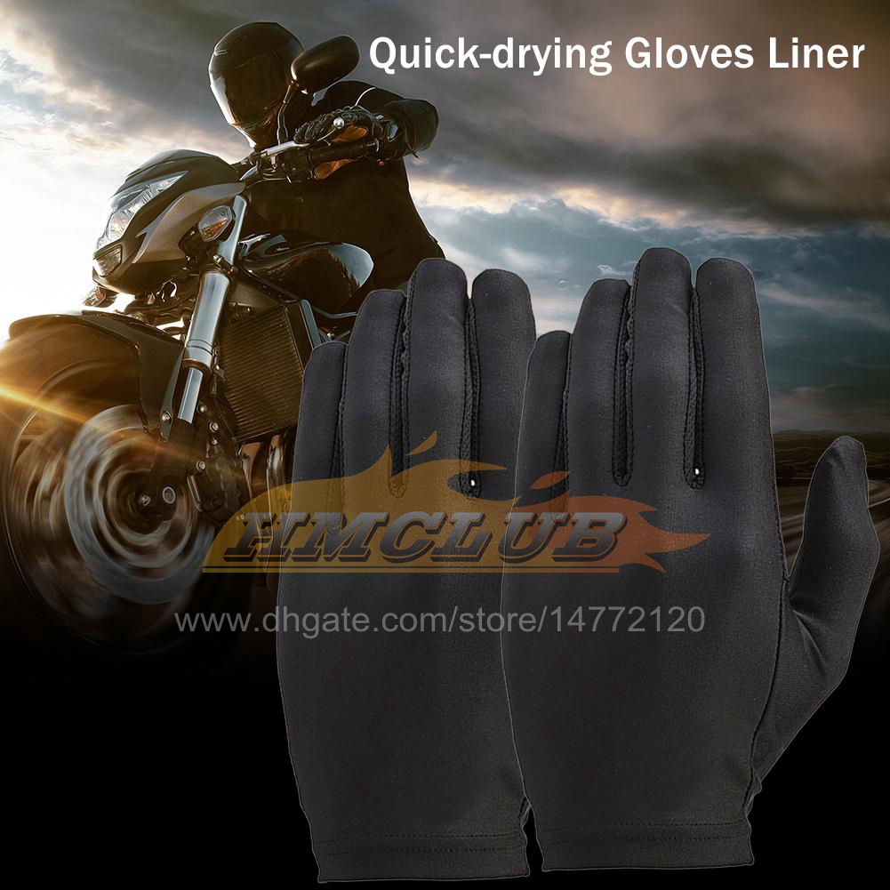 ST399 2021 Doublure de gant Doublure de gant à séchage rapide Doublure noire Gants minces intérieurs Vélo Moto Gants de sport doux pour l'équitation en été