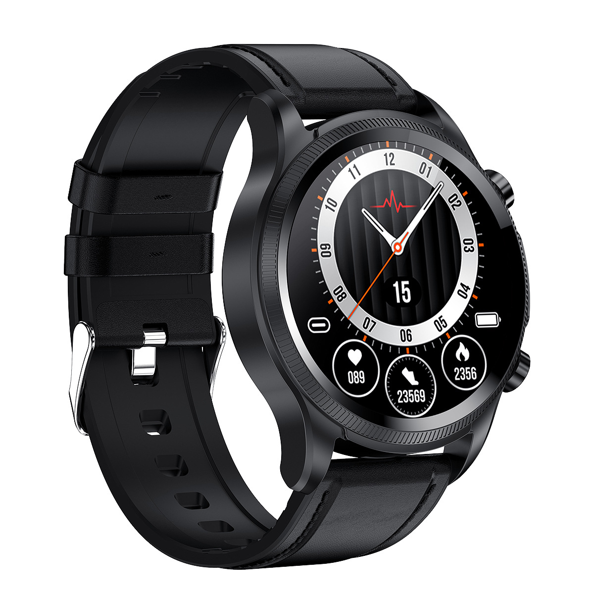 Yezhou E400 iOS i Android Round Smart Watch z fitness Tracker Ecg PPG Ciało krwi Tlen Tektar