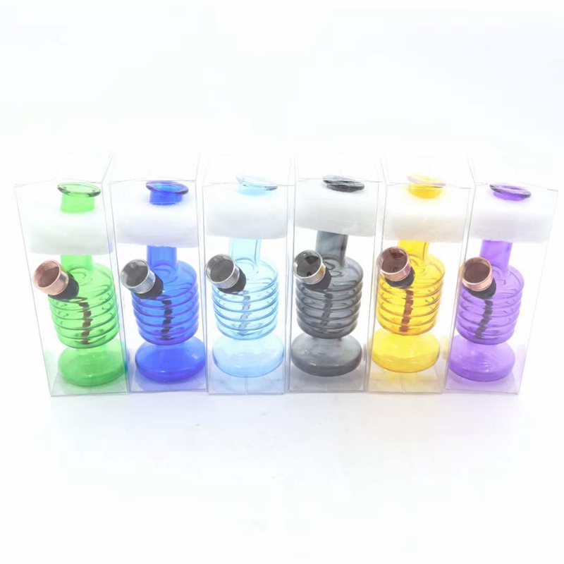 Mini f￤rgglada glas b￤rbara avtagbara r￶r kit torr ￶rt tobak filter metall sk￥l vattenpipe innovativ design hookah r￶kning shisha cigarett bong h￥llare