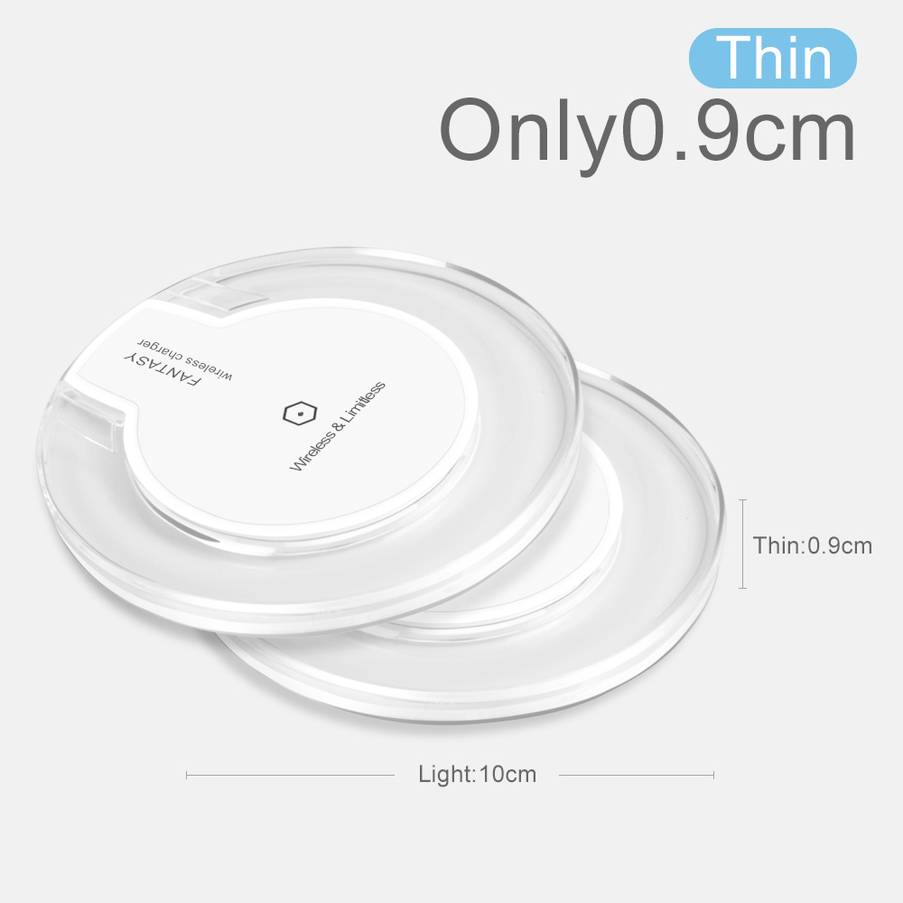 15W 10W 5W Fast Wireless Charger Tablet K9 Chargers port￡teis de telefone de Crystal LED para iPhone 14 13 12 11 Pro Max S22 Ultra com pacote de varejo