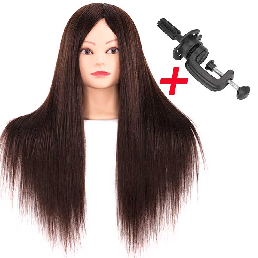 Hair Mannequin Training Head 80% -85% Real Human Style Styling Dummy Poll Heads Hairstyle Practice