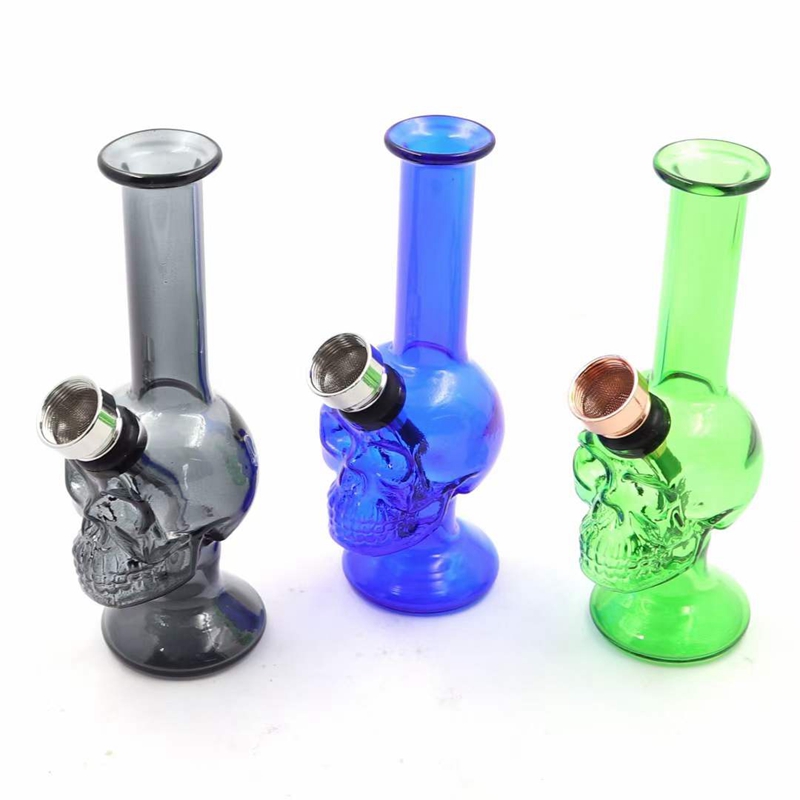 Mini renkli cam taşınabilir çıkarılabilir borular kiti kuru bitki tütün filtresi metal kase su borusu yenilikçi tasarım nargile sigara shisha sigara bong tutucu