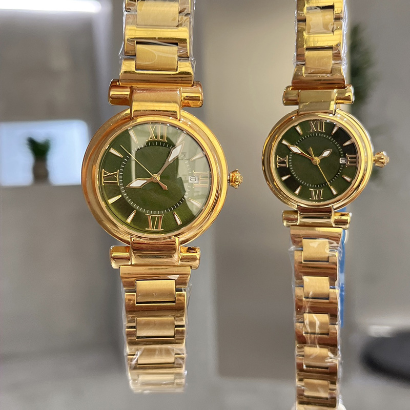 Watch Women Watches Quartz Movement Stainless Steel Strap SapphireDesign Montre de luxe 36mm and 29mm Women Diamond Wristwatches Green Dial