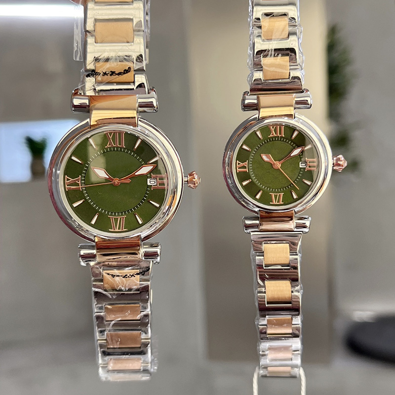 Watch Women Watches Quartz Movement Stainless Steel Strap SapphireDesign Montre de luxe 36mm and 29mm Women Diamond Wristwatches Green Dial