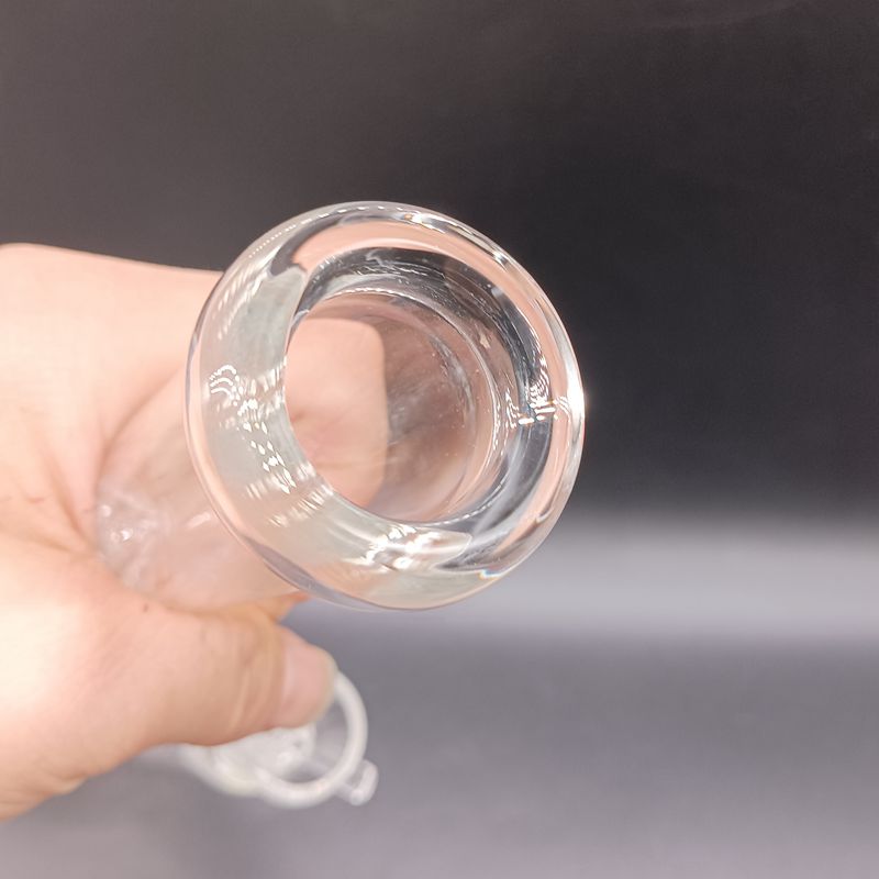 14 tum klart glas Bong -vattenpipa med däck perc honungskaka filter återvinnare bubbler rökrör för dab rigg