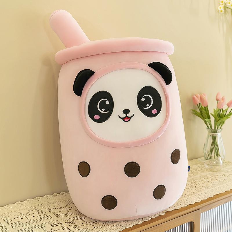 Kawaii lait thé tasse en peluche peluche poupée doux sommeil tenir oreiller Anime coussin mignon noël anniversaire cadeaux pour les enfants