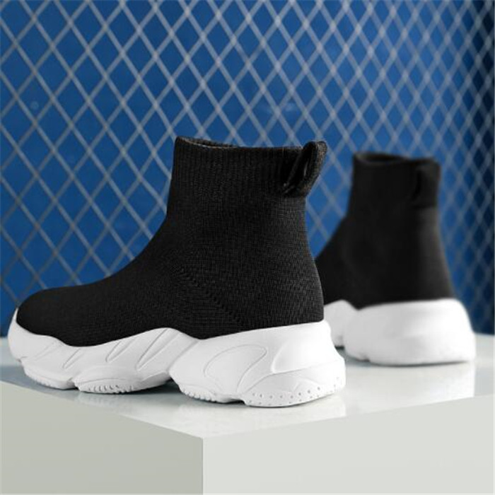 New Style Children Running Sport Shoes Outdoor Slip-on Breathable Kids Casual Sneakers Boys Girls Socks Shoes Knitting Boots
