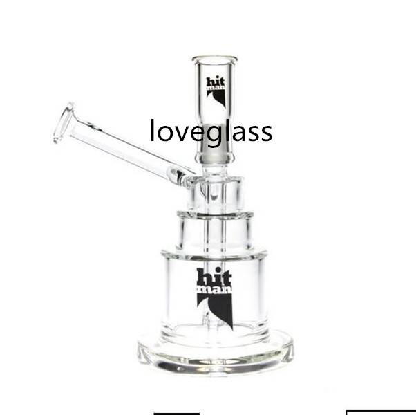 HitMan Óculos Bongs de água Narguilés Shisha Mini Dab Rig Cachimbos de água Gaiola para cachimbo Bong Glass Oil Rigs