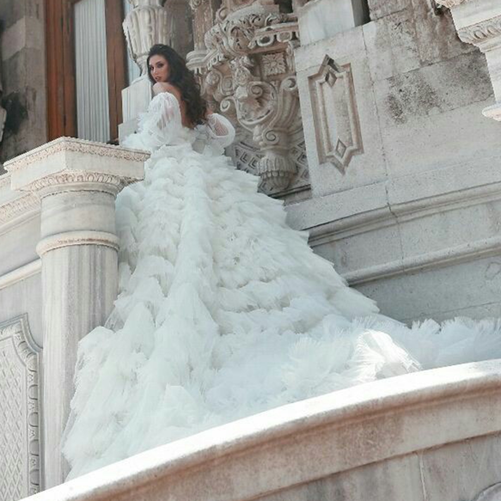 Elegante Schatz-Abschlussballkleider mit Puffärmeln, abgestufter Tüll, formelles Abendkleid, Party, nach Maß, Robe de Soiree