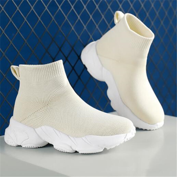 New Style Children Running Sport Shoes Outdoor Slip-on Breathable Kids Casual Sneakers Boys Girls Socks Shoes Knitting Boots