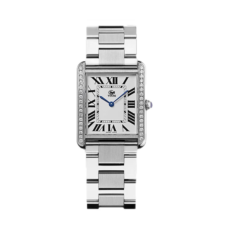 Montre de mode montre de sport pour hommes et femmes élégante en diamant en acier inoxydable importé de haute qualité quartz eau profonde 2361