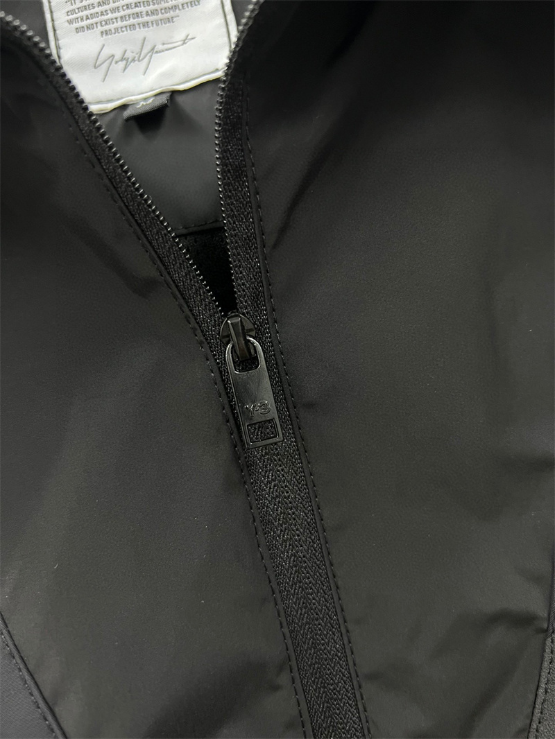 Men Jacket y3 Zipper Hooded Pullover Light Windproof Outdoor windbreaker Black Long Sleeve Outdoor Loose