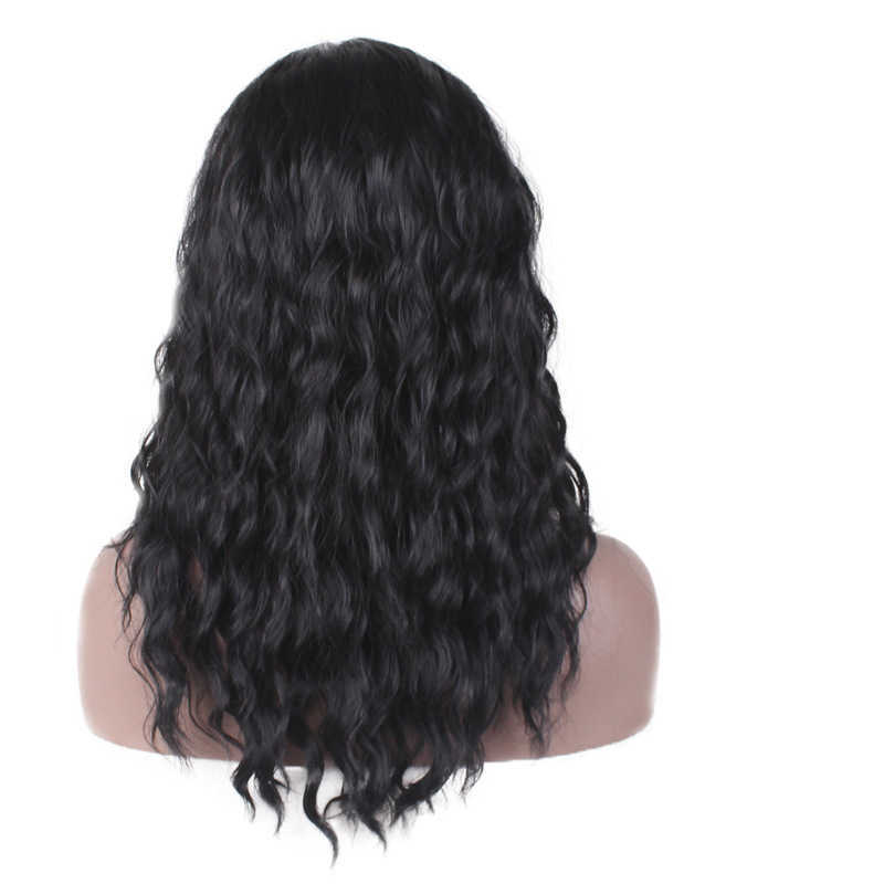 Synthetic Wigs Hot selling wig fashion daily long hair big wave curly natural black high temperature silk set 221122