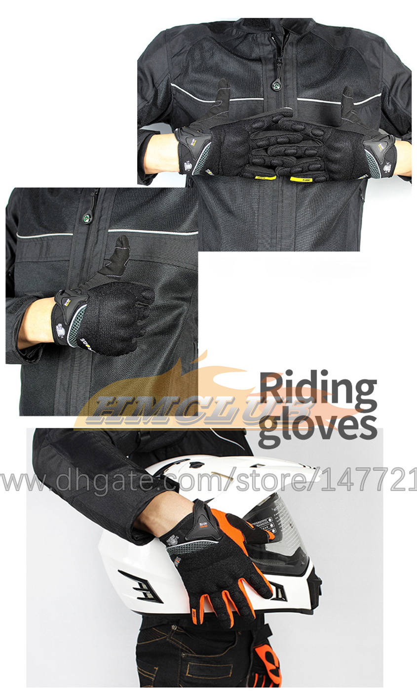 ST254 Мотоциклетные перчатки гонщики в воздухопроницаемые защитные пальцы с сенсорным экраном Гунты Гонки Мотокросс.