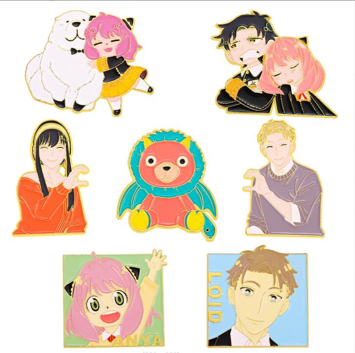 Broches de jóias de desenhos animados séries de personagens de filmes do Japão liga ligo tinta broche de metal para roupas de roupas