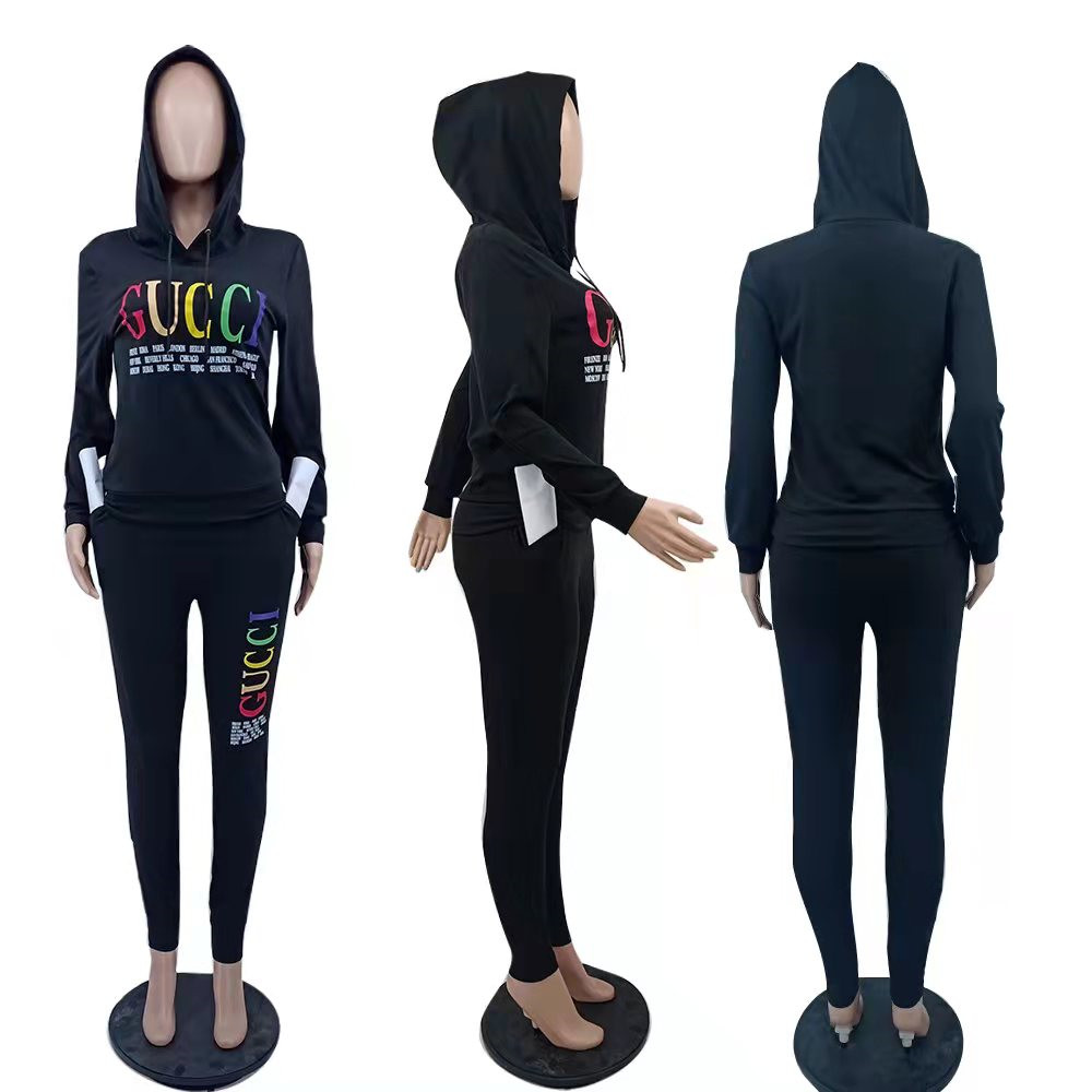 2024 Designer Brand Jogging Costume Femmes Survêtements Deux Pièces Ensemble Lettre Sweats À Capuche Imprimés Pantalon Lady Tenues À Manches Longues Survêtement Casual Sportswear Vêtements 9021-8