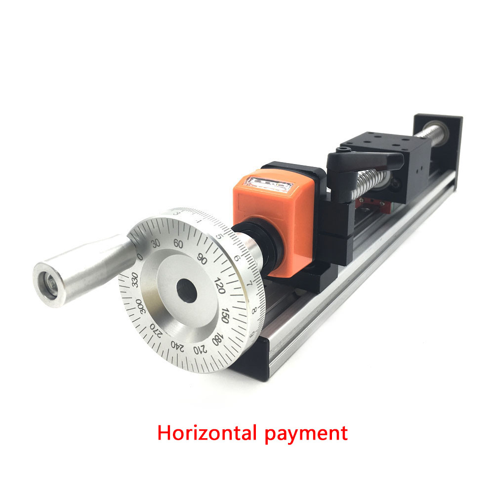 Miniature CNC Manual Ball Screw Sliding Table 100-500mm Effective Travel Linear Guide Table Module SFU1605 with Counter