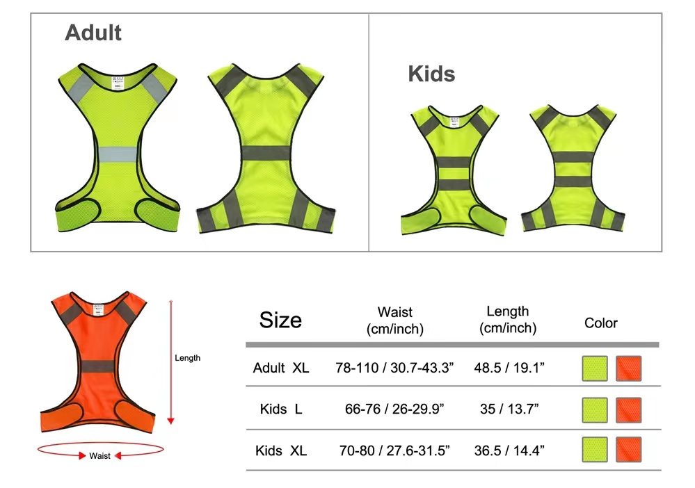 رياضة المشي شبكة السلامة السلامة LED LED EDITION فلاش انعكاس الجري سترة السلامة انعكاسات وضوح عالية
