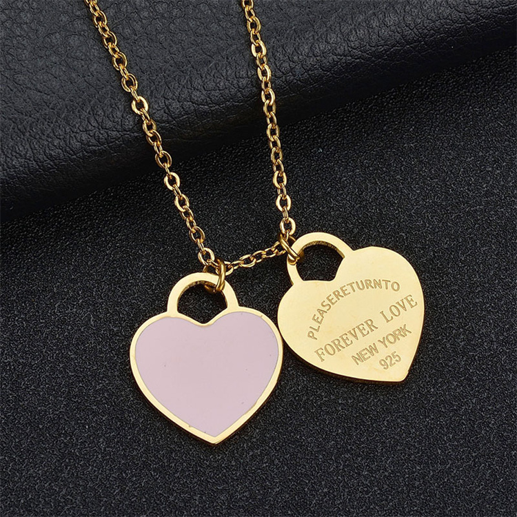 Heart Necklaces Jewlery Designer for Women Trendy Costume Fashion Luxurious Jewellery Custom Elegance Pendant Necklaces Iced Out C252b