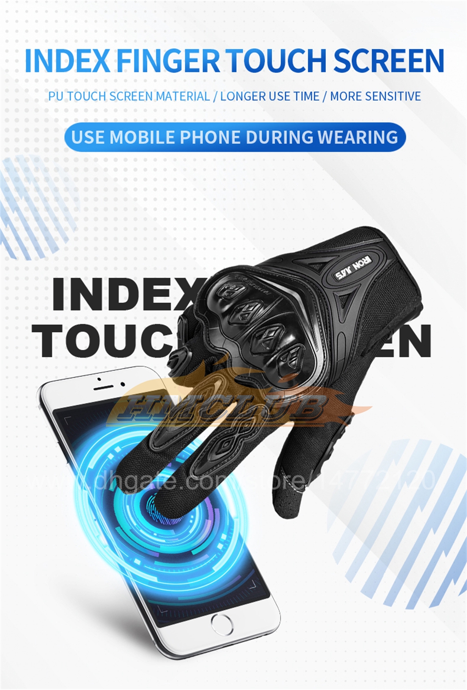 ST496 Summer Motorcykelhandskar Touch Screen Breattable Riding Sport Protective Gear Motorcykel Motocross Moto Gloves