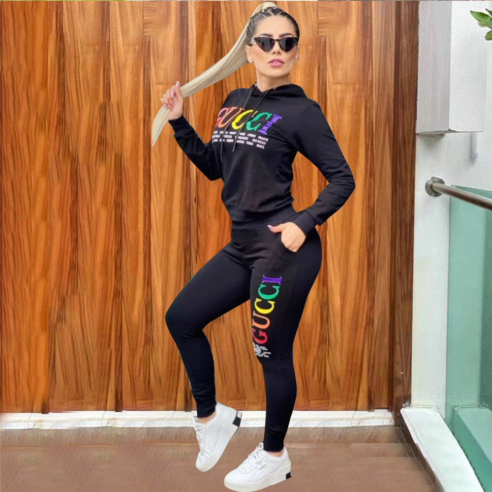 2024 Designer Brand Jogging Suit Women Tracksuits two piece set letter printed hoodies pants Lady Outfits Long Sleeve Sweatsuit casual sportswear Clothes 9021-8