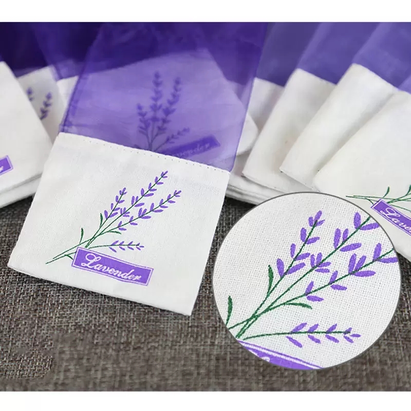 Lila Baumwolle Organza Lavendel Sachet Beutel DIY Getrocknete Blumen Süße Bursa Kleiderschrank Mouldproof Geschenk Tasche Duft Taschen Großhandel DBC