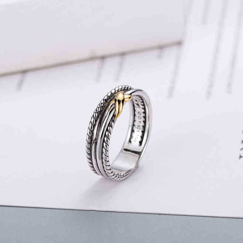 Silver Rings Thai Dy Plated ed Two-color Selling Cross Black Ring Women Fashion Platinum Jewelry309o