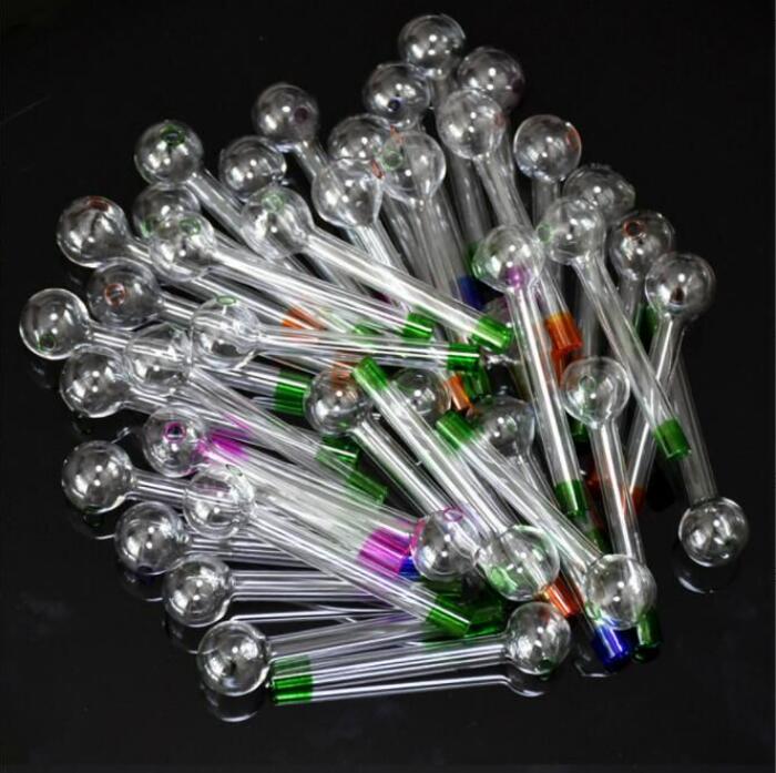 SIX Designs Oil Burner Pipe 4.72 /3.93 inches Glass Pyrex Clear Color quality pipes transparent Great Tube tubes Nail tips