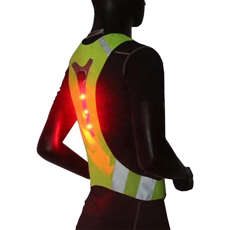 Sport Walking Grid Bike Safety LED Battery Edition Flash Reflexivo Running Security Vest Alta Visibilidade Reflexões