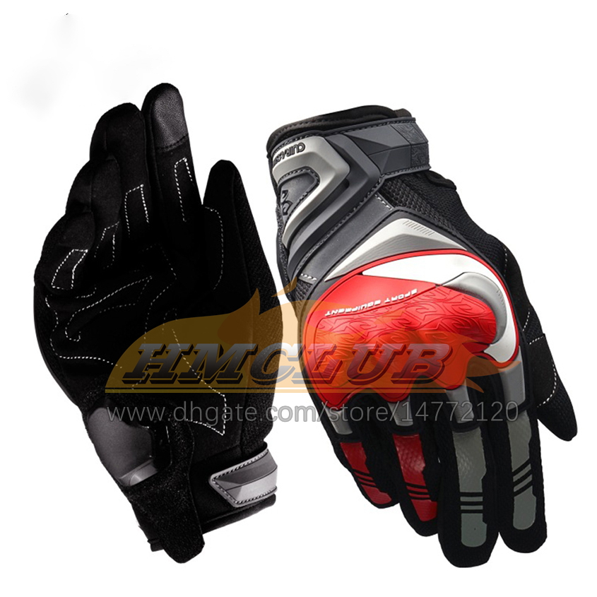 ST296 Gants de moto à écran tactile réfléchissants doigt complet de protection course motard équitation moto motocross Guantes gants de moto