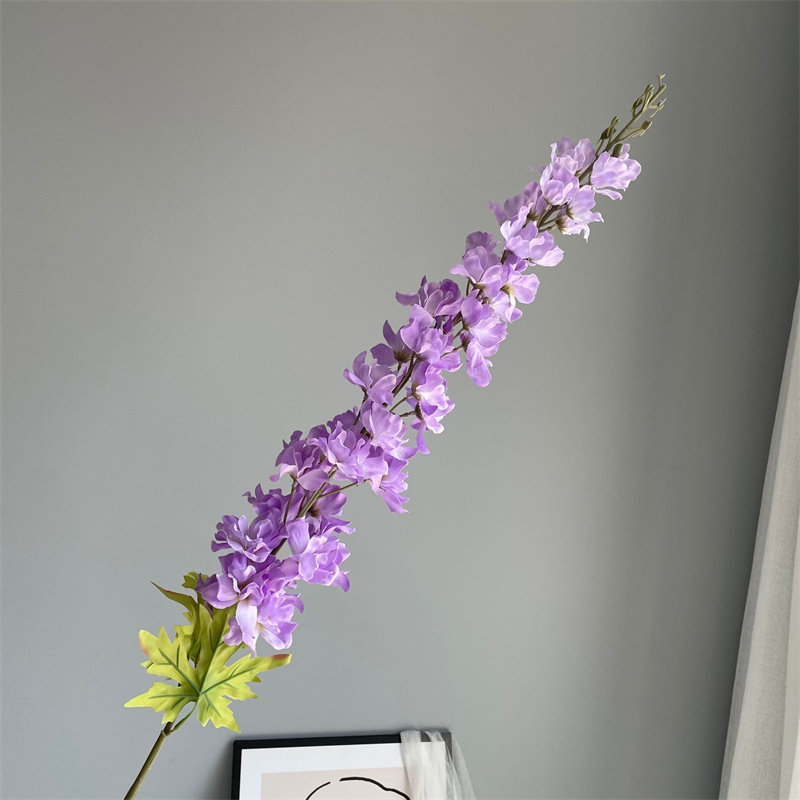 Decorazione del centrotavola matrimoni a stelo lungo con fiore artificiale multicolore Delphinium Festival Party Home Garden Decoration