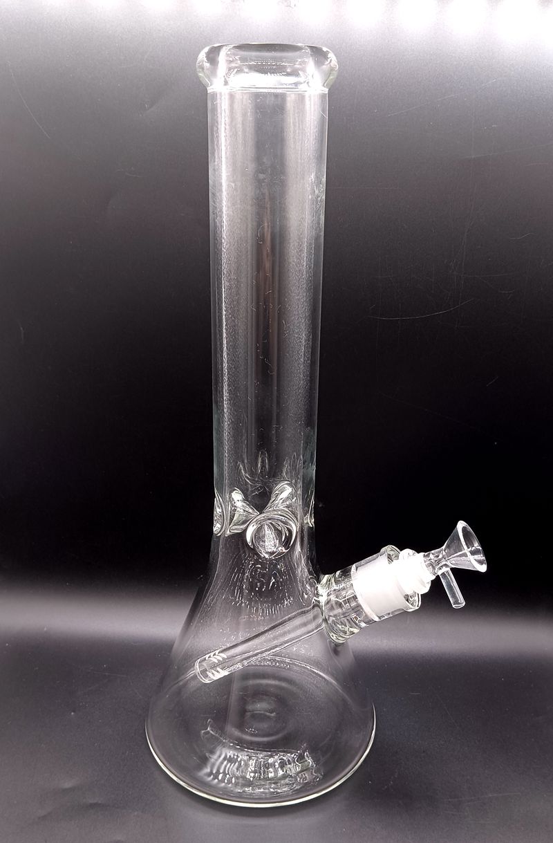 厚さ9mm厚い14インチ透明なガラス水ビーカー厚いオイルダブリグシーシャ18mm女性喫煙パイプ
