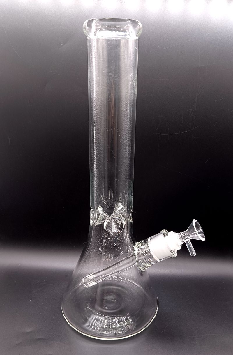 9mm Thick 14 Inch Clear Glass Water Bong Beaker Thick Oil Dab Rig Shisha 18mm Female Smoking Pipes