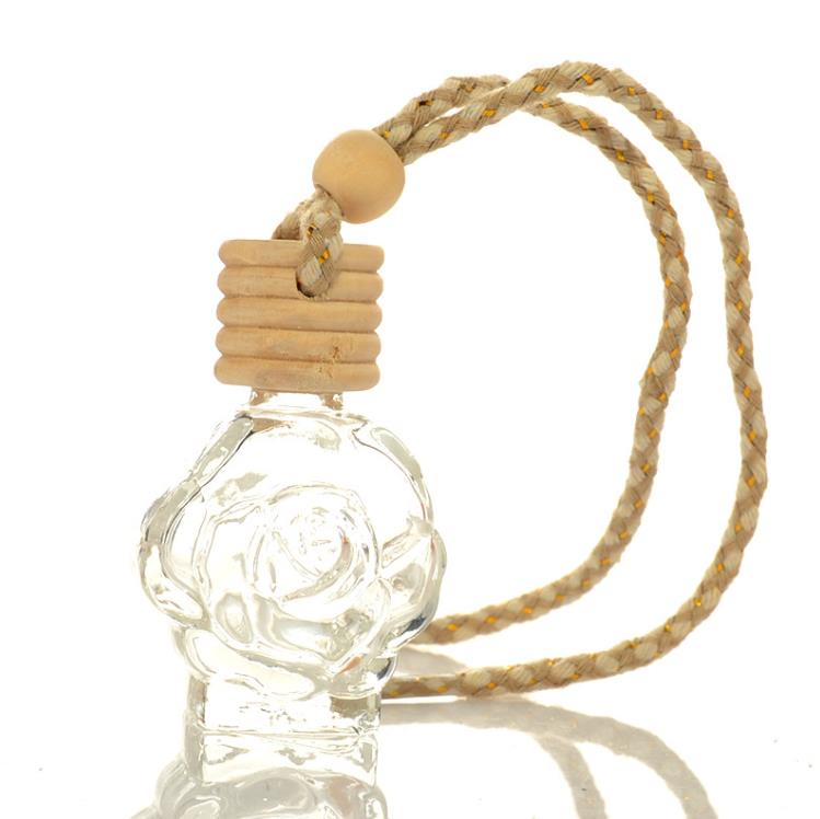 Hanging Car Perfume Bottles Empty Air Freshener Diffuser Bottle Pendant Ornament Refillable Fragrance Essential Oil Diffuser Decor Accessories SN303