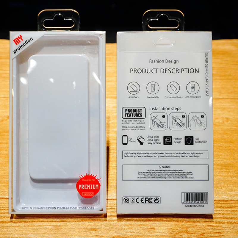 Partihandel Telefonfodral Blister PVC Clear Retail Packaging Box för iPhone 15 14 13 12 11 Pro Max XS XR 7 8 Plus Samsung S23 S22 Xiaomi Oppo Cover Packing Box Bag