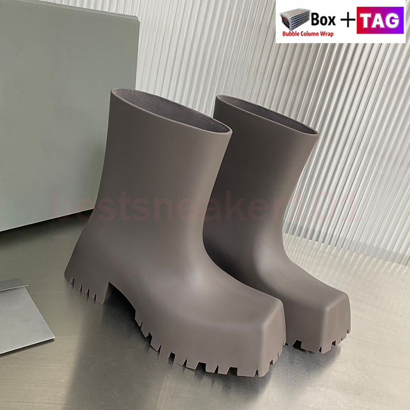 Trooper Rubber Boots Half Ankle Booties Designer Paris rain boots rainboots with box Men Women Shoes Sneaker black Waterproof Bootes fashion snow Boot Sneakers
